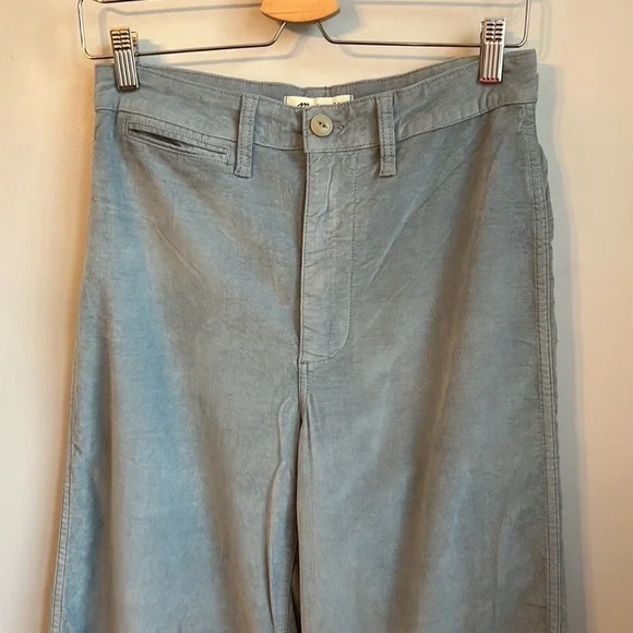 NWT Madewell Emmett Wide-Leg Crop Pants in Velveteen SZ 27 - Picture 5 of 7